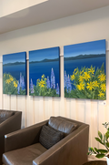 Original Lake Tahoe Wildflower Triptych | Lake Tahoe Northern Nevada Wildflowers