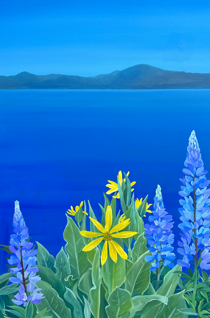 Original Lake Tahoe Wildflower Triptych | Lake Tahoe Northern Nevada Wildflowers