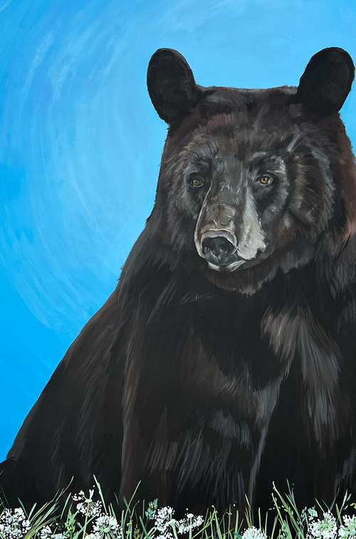 Original Lake Tahoe Black Bear Painting | Keep Your Head Up