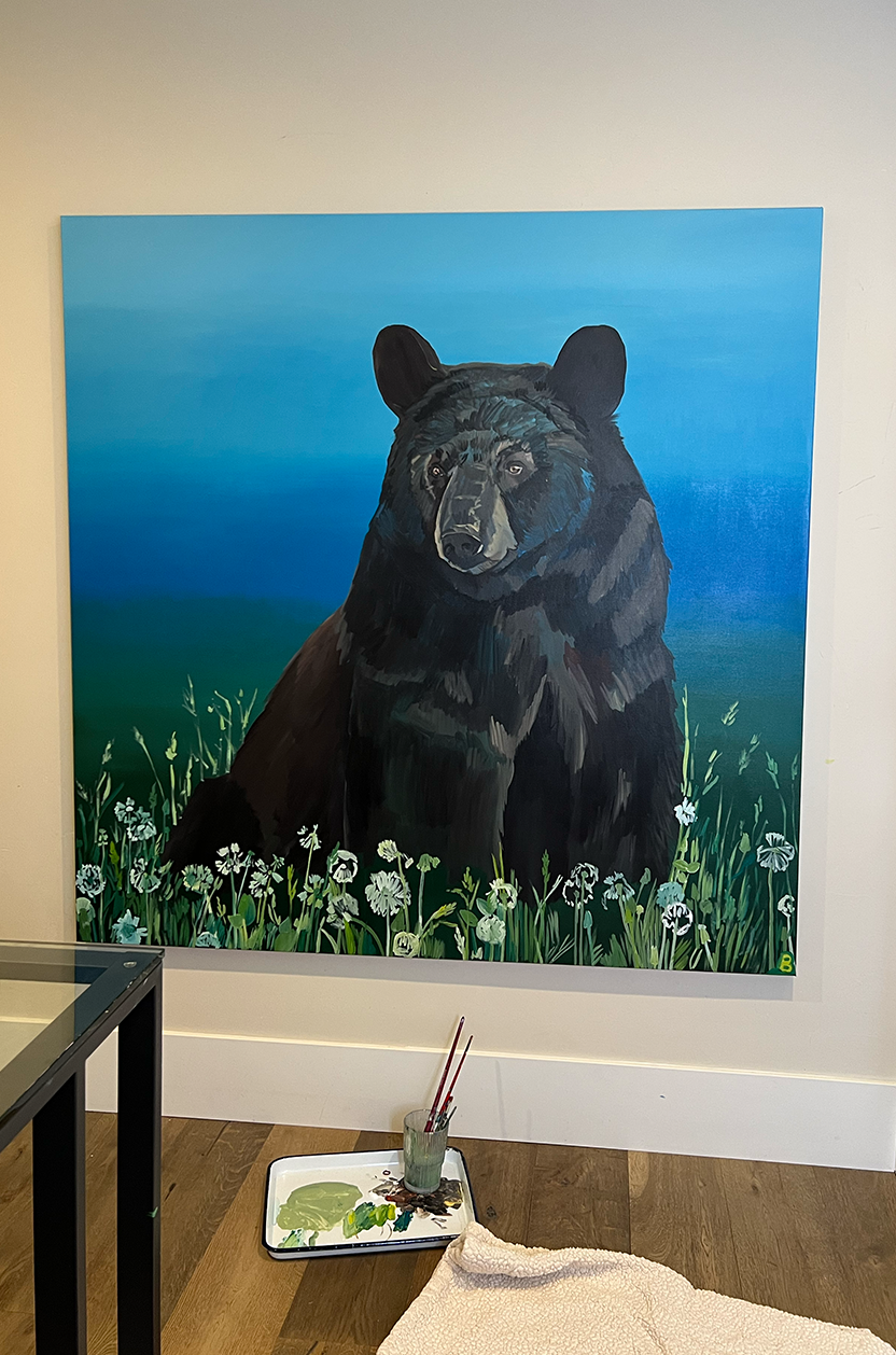 Original Lake Tahoe Black Bear Painting | Keep Your Head Up