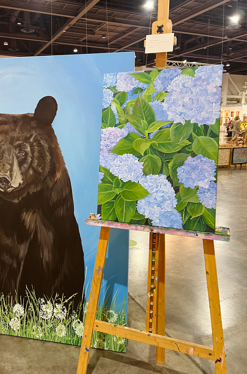 Original San Francisco Hydrangea Painting